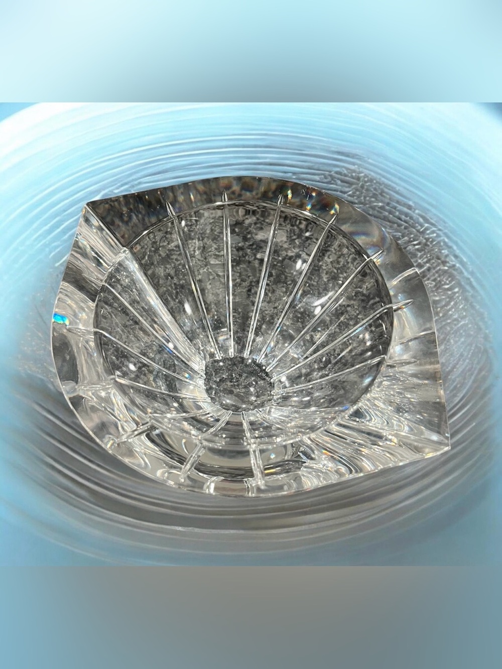Jan Johansson Marin Heavy 2.4 Lb Crystal 6.5" Bowl Orrefors Sweden.